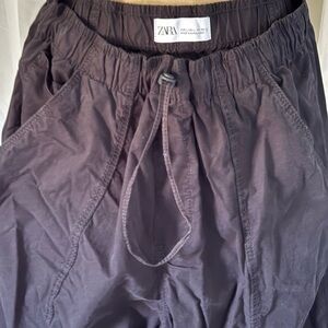 Zara Chocolate Brown Drawstring Pants